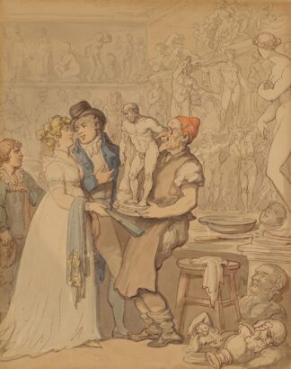Moderns Reflecting on the Works of the Ancients by Thomas Rowlandson