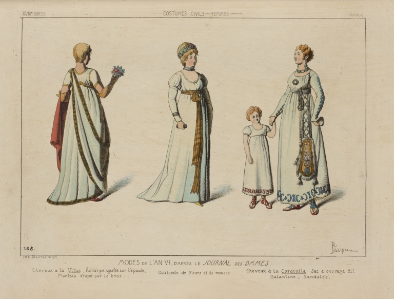 Modes de l’an VI, d’apres le Journal des Dames by Raphaël Jacquemin