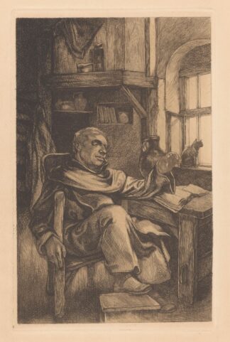Monnik in studeercel by Johannes Josephus Aarts