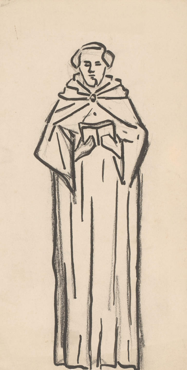 Monnik met boek by Reinier Willem Petrus de Vries