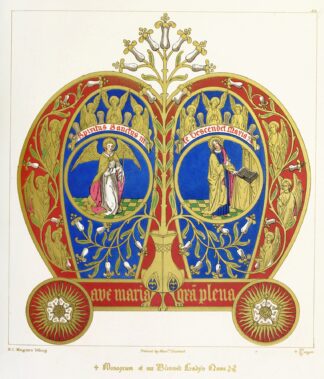 Monogram of our Blessed Lady’s Name, with the Annunciation by Augustus Pugin