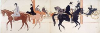 Monsieur Brinquant, Madame Yvonne d’Orville, Marquis de Dion 2 by Georges Goursat (Sem)