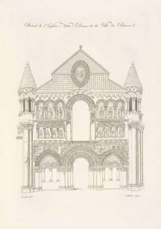 Monuments Portrait de l’église Notre-Dame de la ville de Poitiers by Nicolas Xavier Willemin