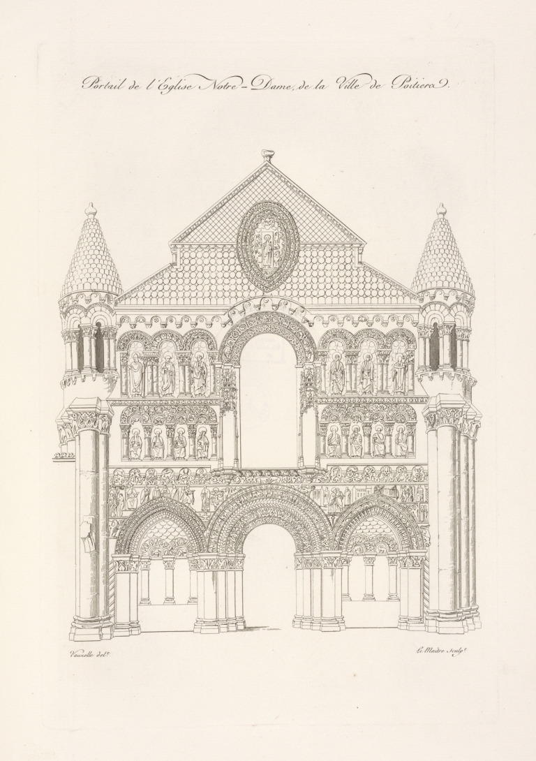 Monuments Portrait de l’église Notre-Dame de la ville de Poitiers by Nicolas Xavier Willemin