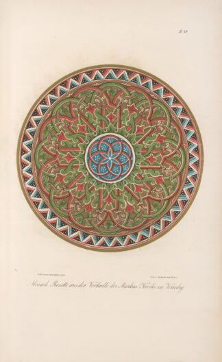 Mosaik-Rosette aus der Vorhalle der Markus-Kirche zu Venedig by Friedrich Maximilian Hessemer