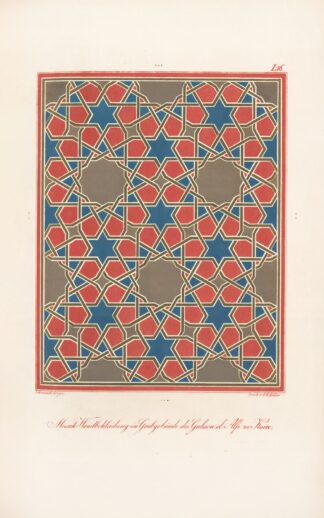 Mosaik-Wandbekleidung im Grabgebäude des Galaon el Alfi zu Kairo by Friedrich Maximilian Hessemer