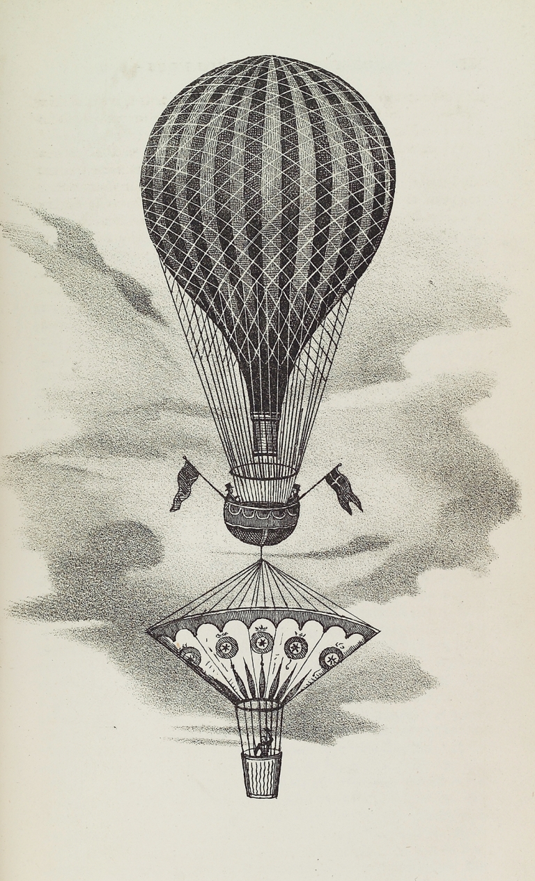 Mr. Cocking’s parachute by P.S. Duval & Son.
