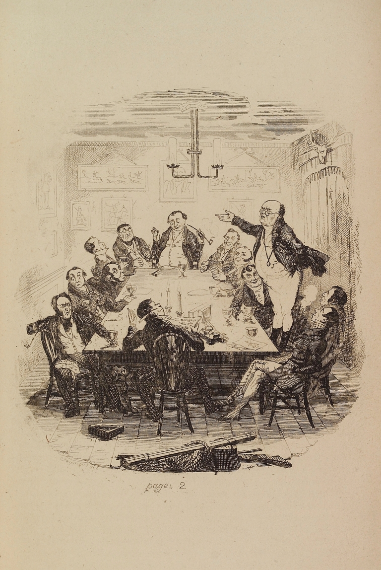 Mr. Pickwick addresses the club by Robert Seymour