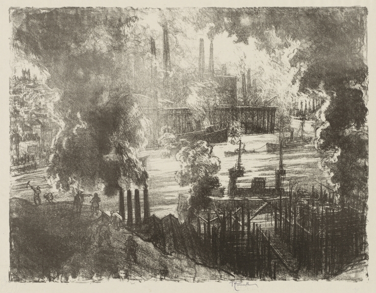 Munitions River by Joseph Pennell