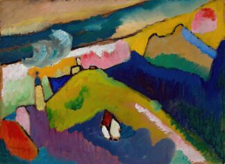 Murnau – Mountain landscape with church by Wassily Kandinsky