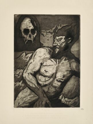 N° 9 – Une tête sortit de la brume profonde Aveugle, énorme, horrible, à l’autre bout des cieux, Ayant deux gouffr by Emile Bernard