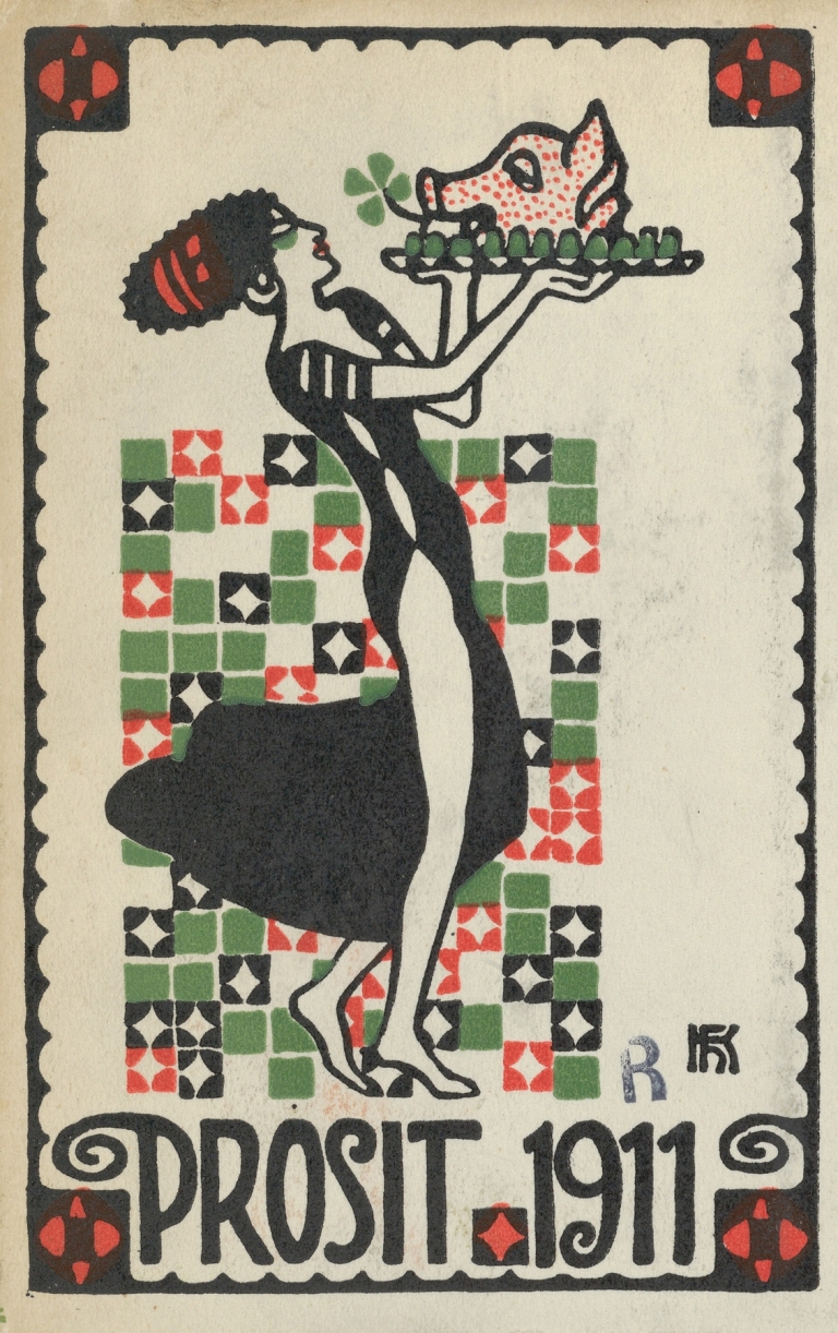 New Years Card; Cheers 1911 by Hans Kalmsteiner
