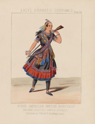 North American Indian huntress, Madame Celeste, Green bushes by Thomas Hailes Lacy