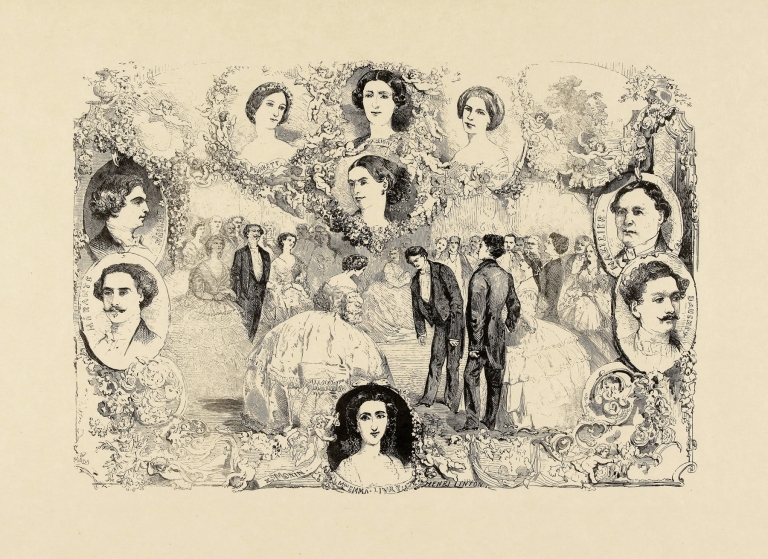 Nouveau quadrille dansé à la suite du banquet offert à Mlle Taglioni par les artistes choréographiques de l’Opéra by Edmond Morin