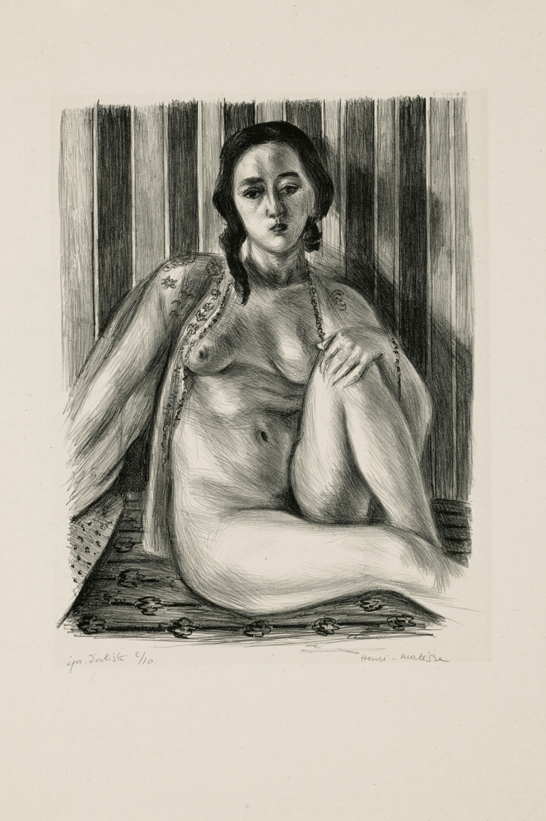 Nu assis à la chemise de tulle by Henri Matisse