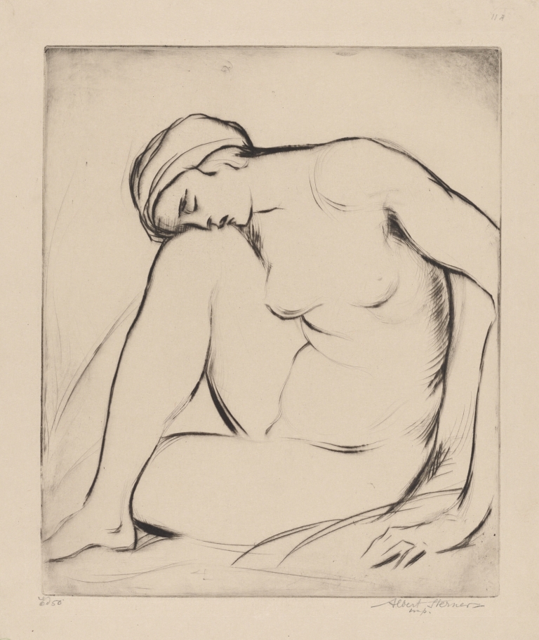 Nude resting by Albert Sterner
