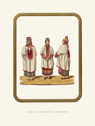 Odezhda riazanskikh zhenshchin by Fedor Grigoryevich Solntsev
