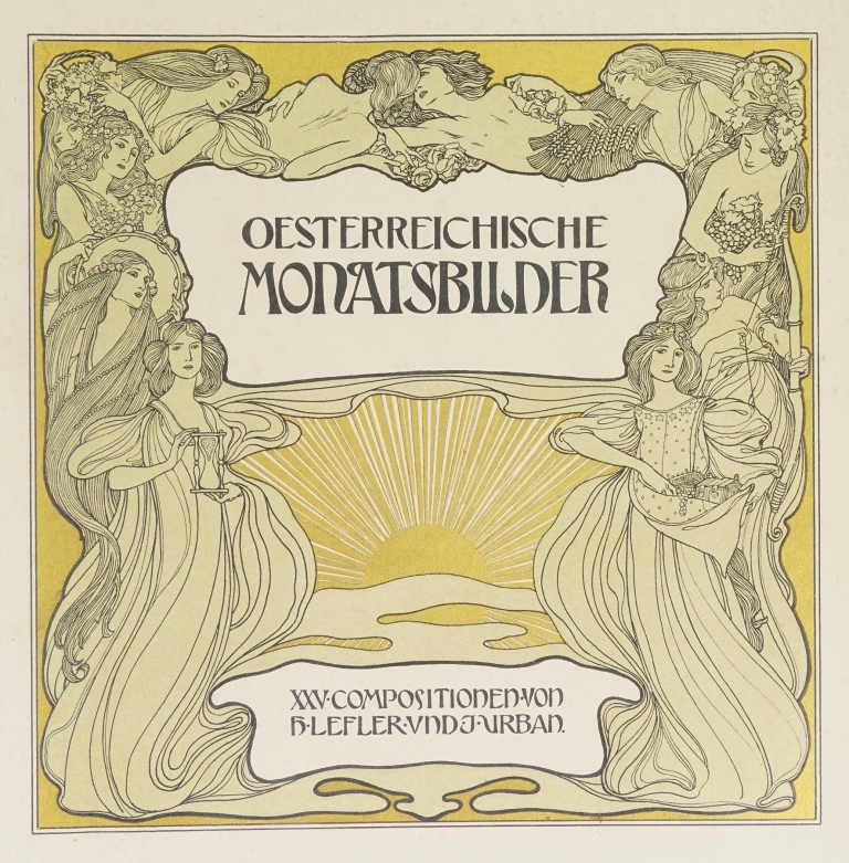 Oesterreichische Monatsbilder Pl.01 by Heinrich Lefler
