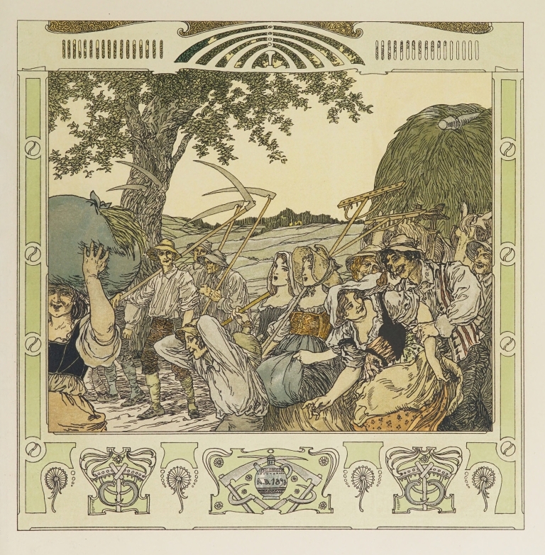 Oesterreichische Monatsbilder Pl.15 by Heinrich Lefler