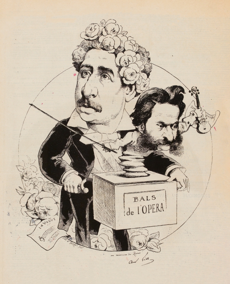 Olivier Métra Johann Strauss by André Gill