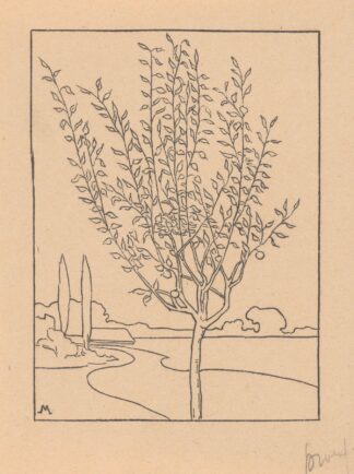 Omslagontwerp voor Tentoonstelling van werken door S. Moulijn by Simon Moulijn