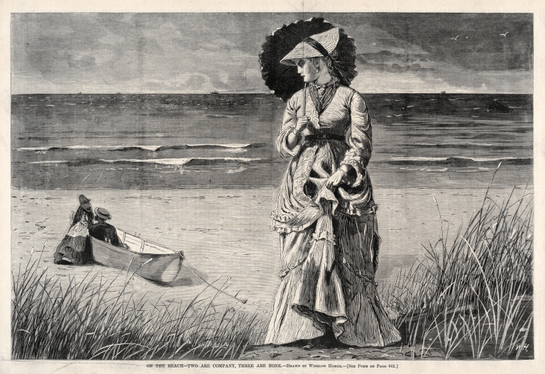 On the Beach – Two are Company, Three are None by Winslow Homer