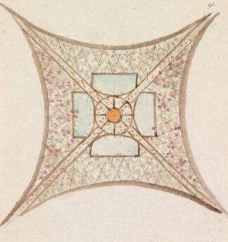 One of Four Sketches, of Ceilings, in the Vatican Gallery by Henry Swinburne