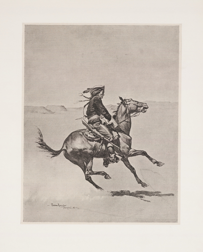 One of the Fort Keogh Cheyenne scout corps, commanded by Lieutenant Casey by Frederic Remington