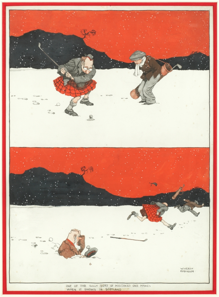 ‘One of the Silly Sort of Mistakes One Makes When it Snows in Scotland’ by William Heath Robinson