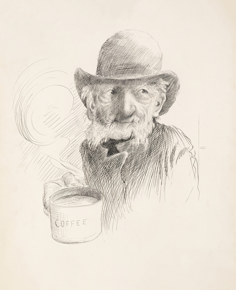 Only a Cup of Coffee by Homer Davenport