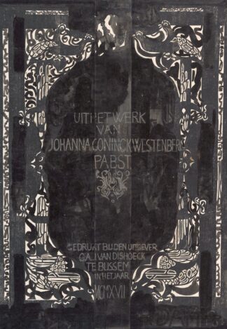 Ontwerp voor boekband van Uit het werk van Johanna Coninckwestenberg Pabst, Bussum 1917 by Carel Adolph Lion Cachet
