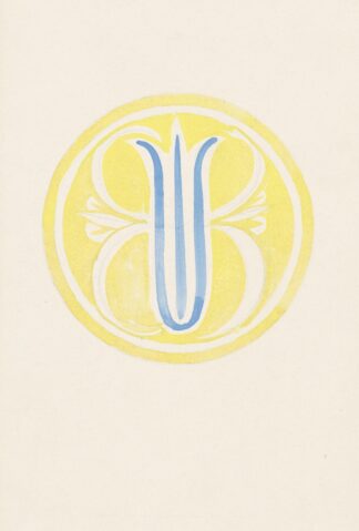 Ontwerp voor een bord met WB by Carel Adolph Lion Cachet