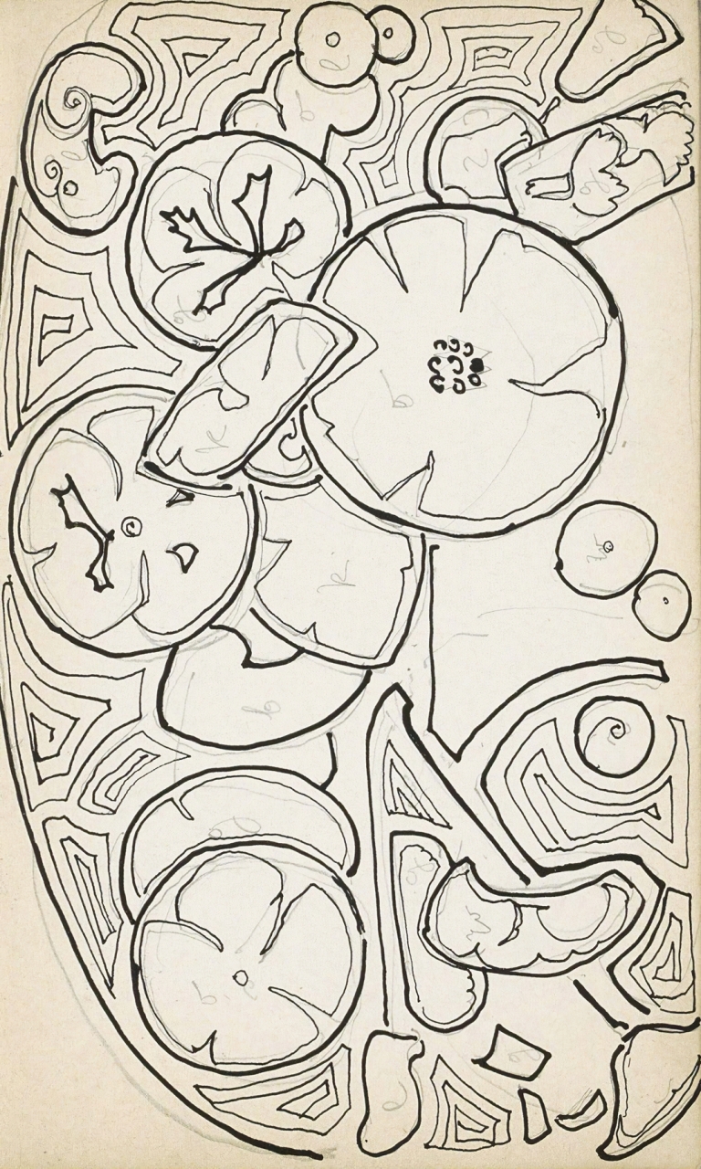 Ornament met bloemen en bladeren by Reijer Stolk