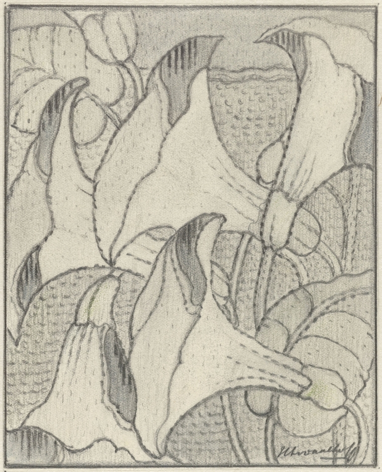 Ornament met lelies by Henri van Daalhoff