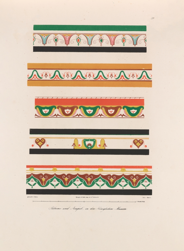 Ornamente aller klassischen Kunst-Epochen nach den Originalien in ihren eigenthümlichen Farben Pl.039 by Wilhelm Zahn