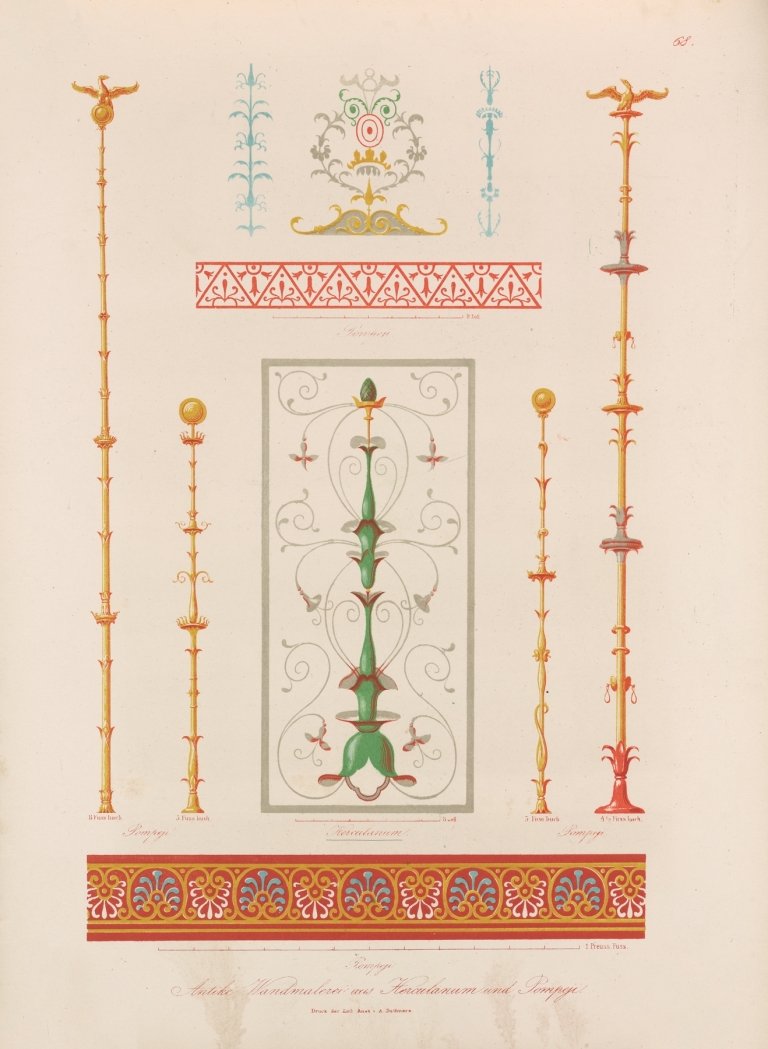 Ornamente aller klassischen Kunst-Epochen nach den Originalien in ihren eigenthümlichen Farben Pl.068 by Wilhelm Zahn