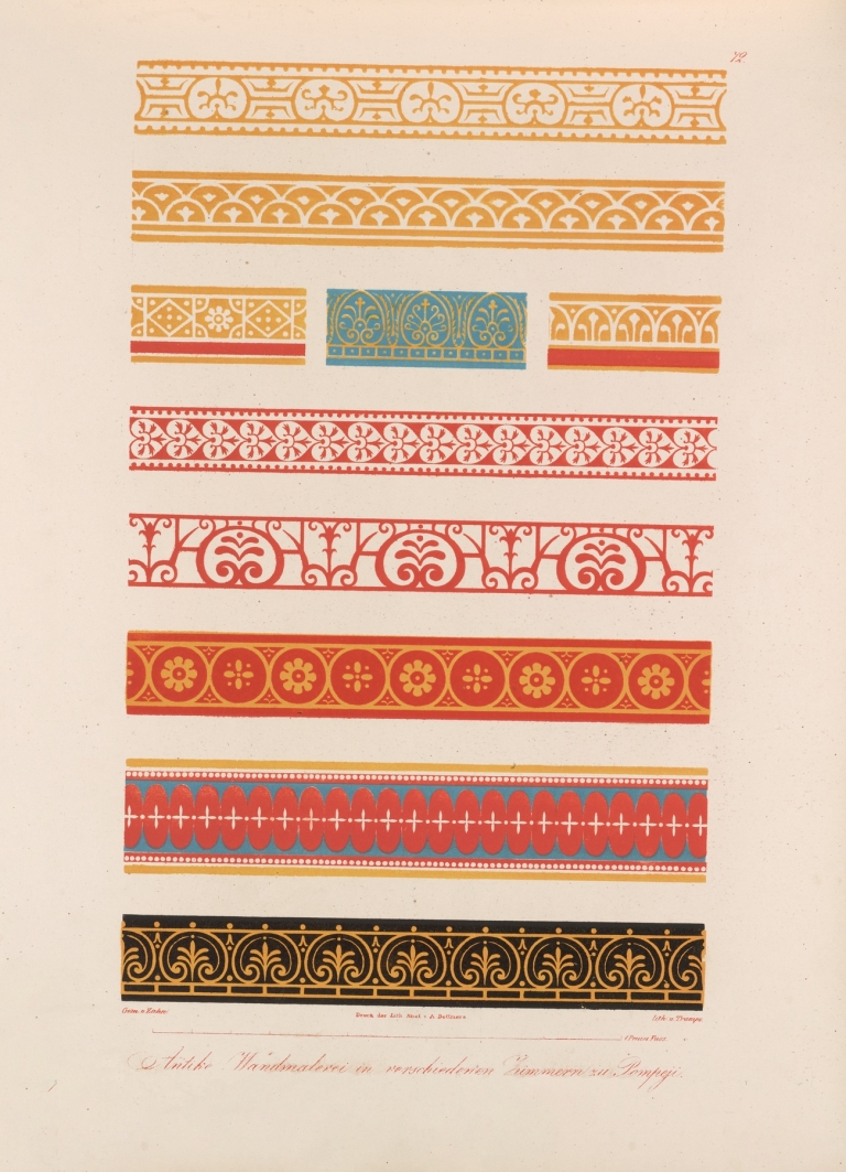 Ornamente aller klassischen Kunst-Epochen nach den Originalien in ihren eigenthümlichen Farben Pl.072 by Wilhelm Zahn