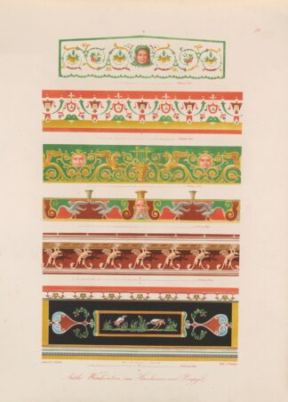 Ornamente aller klassischen Kunst-Epochen nach den Originalien in ihren eigenthümlichen Farben Pl.086 by Wilhelm Zahn