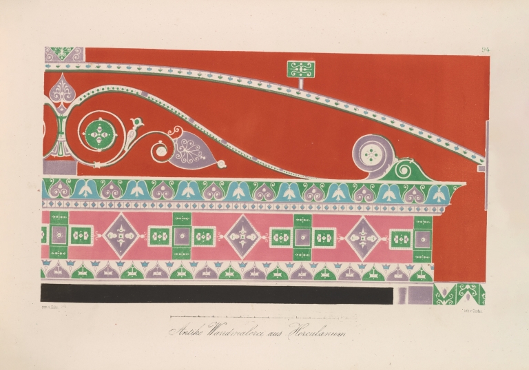 Ornamente aller klassischen Kunst-Epochen nach den Originalien in ihren eigenthümlichen Farben Pl.094 by Wilhelm Zahn
