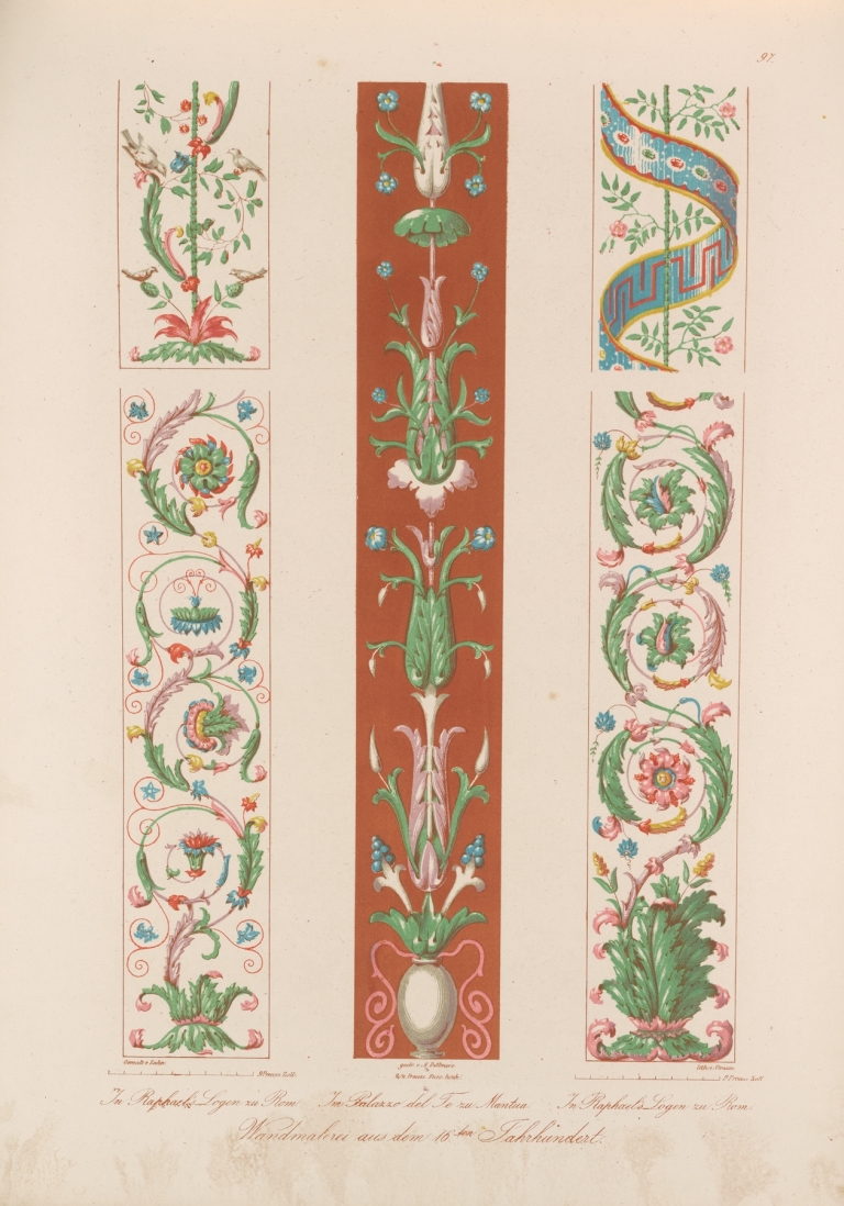 Ornamente aller klassischen Kunst-Epochen nach den Originalien in ihren eigenthümlichen Farben Pl.097 by Wilhelm Zahn