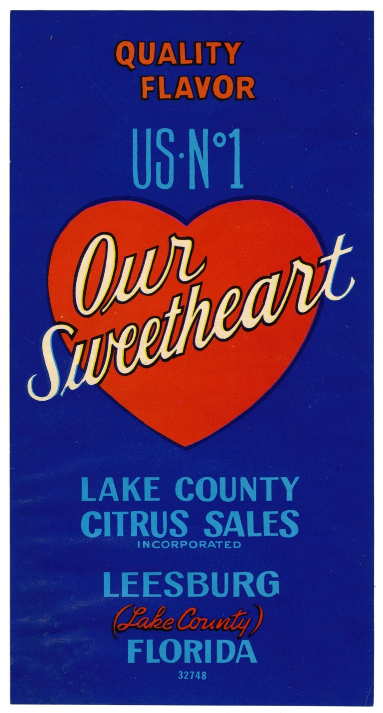Our Sweetheart – Blue Label Citrus Label by Anonymous