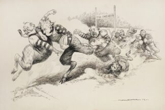 Pan-American as a football game, with the players representing different countries by William Henry Walker