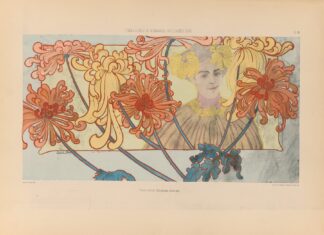 Panneau dècoratif, Chrysanthèmes fantastiques by Claudius Denis
