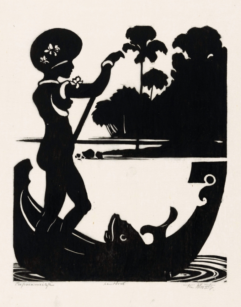 Papoeameisje by Johannes Frederik Engelbert ten Klooster