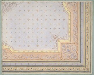 Partial design for the painted decoration of a ceiling by Jules-Edmond-Charles Lachaise