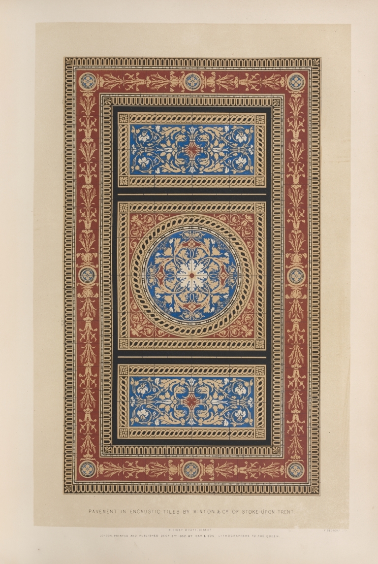 Pavement in encaustic tiles by Matthew Digby Wyatt