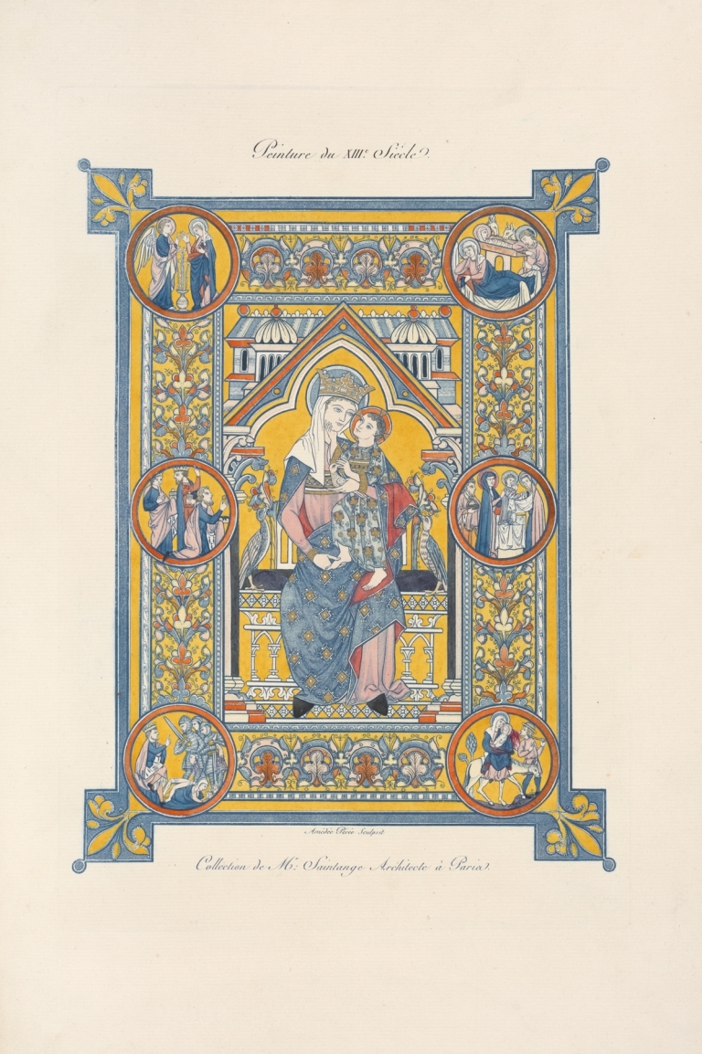 Peinture du XIIIe. siècle. [Illumination of blessed virgin and child.] by Nicolas Xavier Willemin