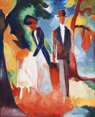 People by the Blue Lake by August Macke
