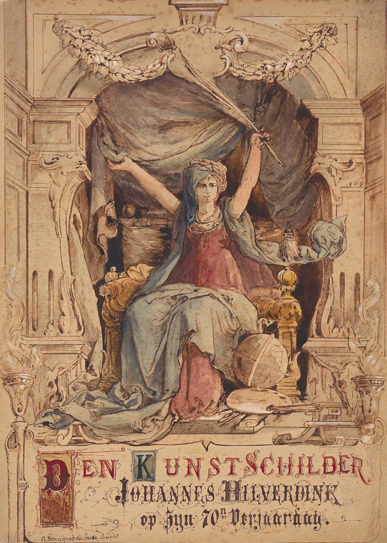 Personificatie van de schilderkunst by Abraham Henriques de Souza
