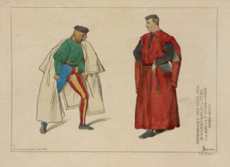 Personnages Venitiens. 1508. Peintures murales du Titien, a la scuola de St. Antoine a Padou. Dessins inédits. by Raphaël Jacquemin